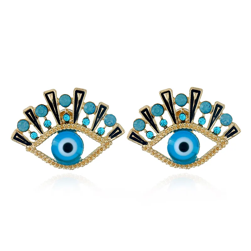 

2019 fashion new design Gold earrings statement eye earring stud for woman jewelry, As yours