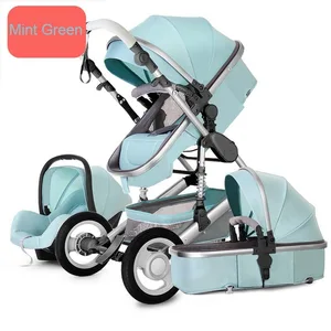 Multifunction Luxury Baby Stroller 2 in 1  Baby Stroller Carriage Basket High Landscape  Four Wheels Stroller Baby Safe Seat