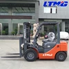 LTMG 2.5 ton mini diesel forklift price with stage mast, cabin, side shifter,block clamps,paper roll clamp