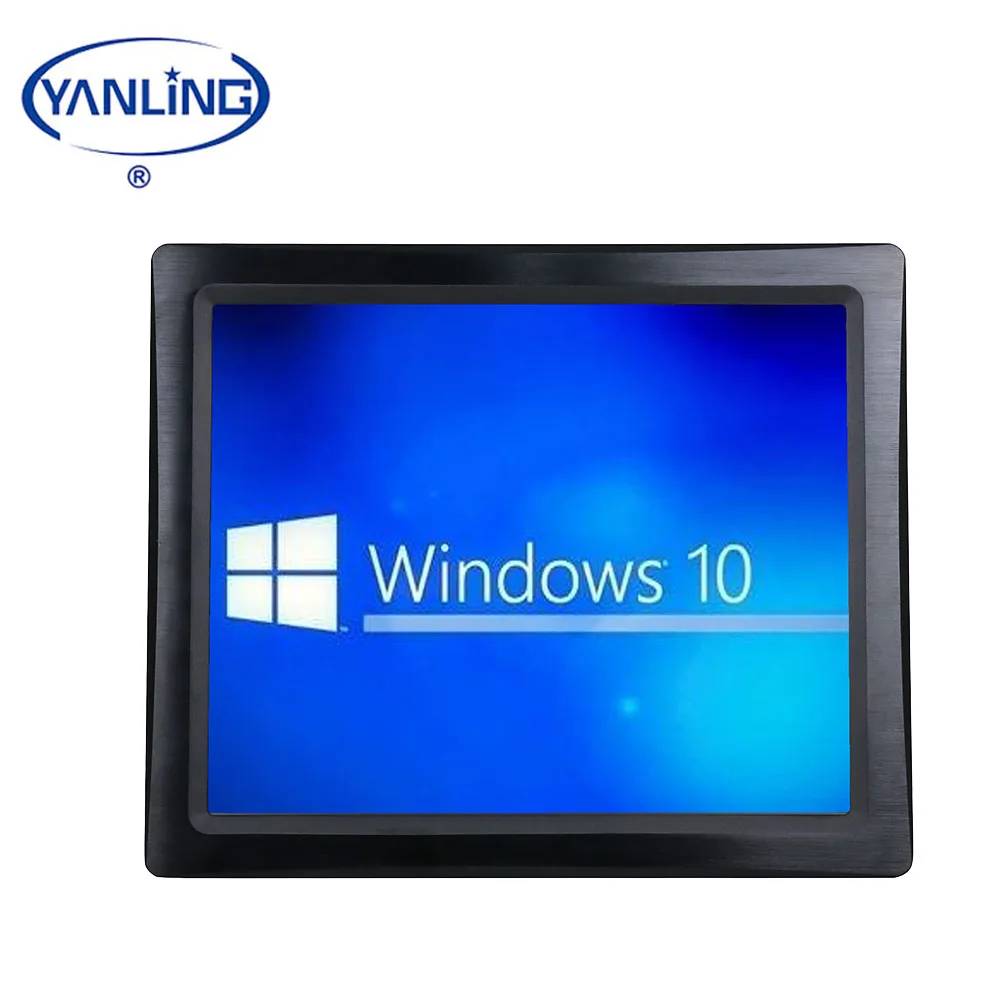 

17 Inch Fanless All In One Touch Computer Intel J1900 With Taiwan 5-wire resistive screen panel pc with 2 COM