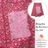 Factory free sample and wholesale african peach borer lace fabrics with stones