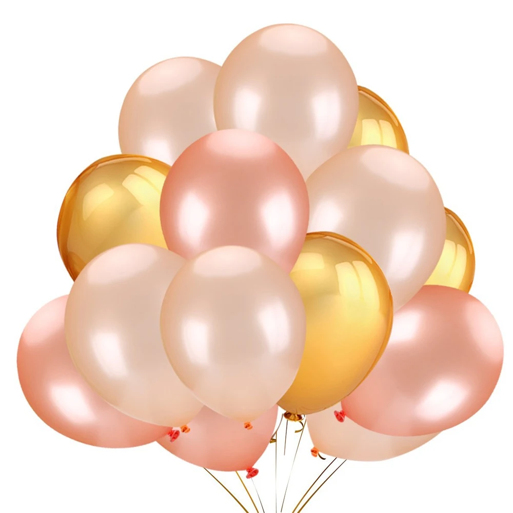 12inch Latex Balloons Rose Gold Black Gold Pink Party Decoration