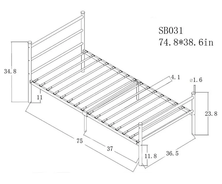 Square tube metal frame legs hotel metal bed frame, View hotel metal