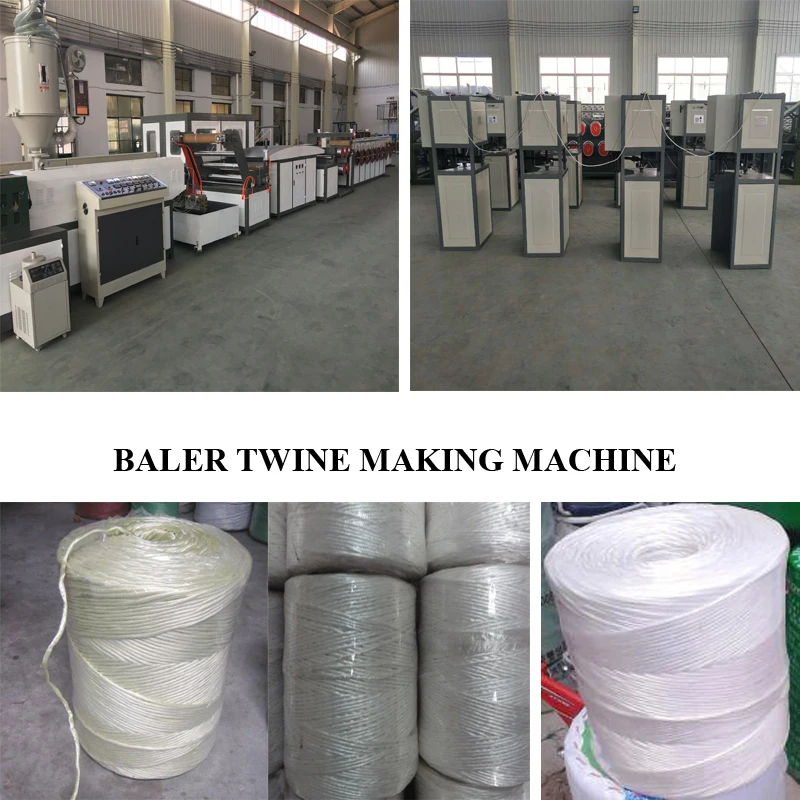 SW-80 PP fibrillated twine extrusion machine plastic raffia baler twine string making machine