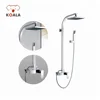 Antique Uk Style Brass Chrome Bathroom in Wall Bath Mixer Waterfall Handheld 2-way Water Shower Tap