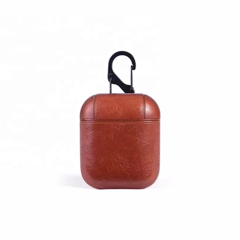 

High quality PU shockproof drop resistance bag leather case cover for Apple Airpod, N/a
