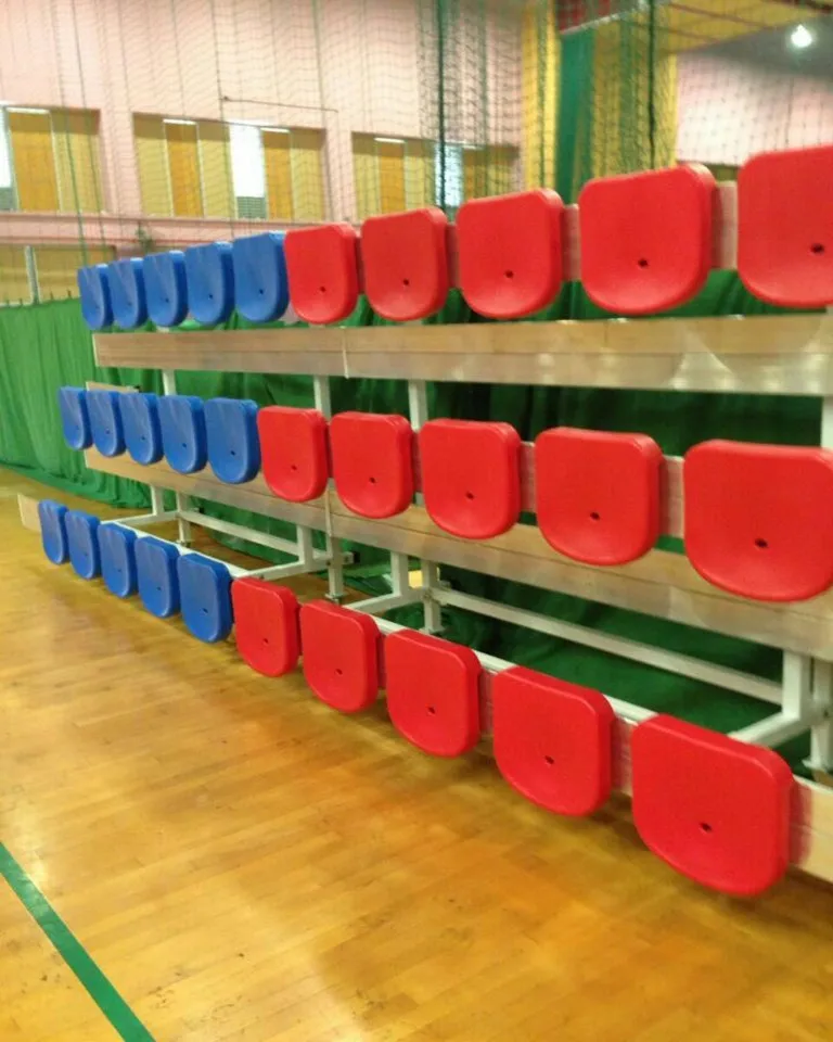 

Smart design seat with back aluminium sport bleachers sports grandstand metal, Silver and optional