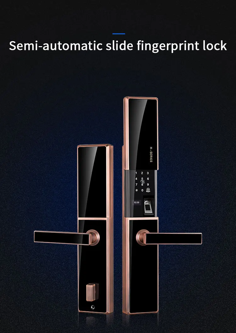 Manufacture Automatic Biometric Fingerprint Scanner Door Handle Lock Of