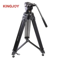 

KINGJOY Professional 7.5kg Payload High Quality Aluminum Alloy Video Camera Tripod Kit for Video Studio Shooting