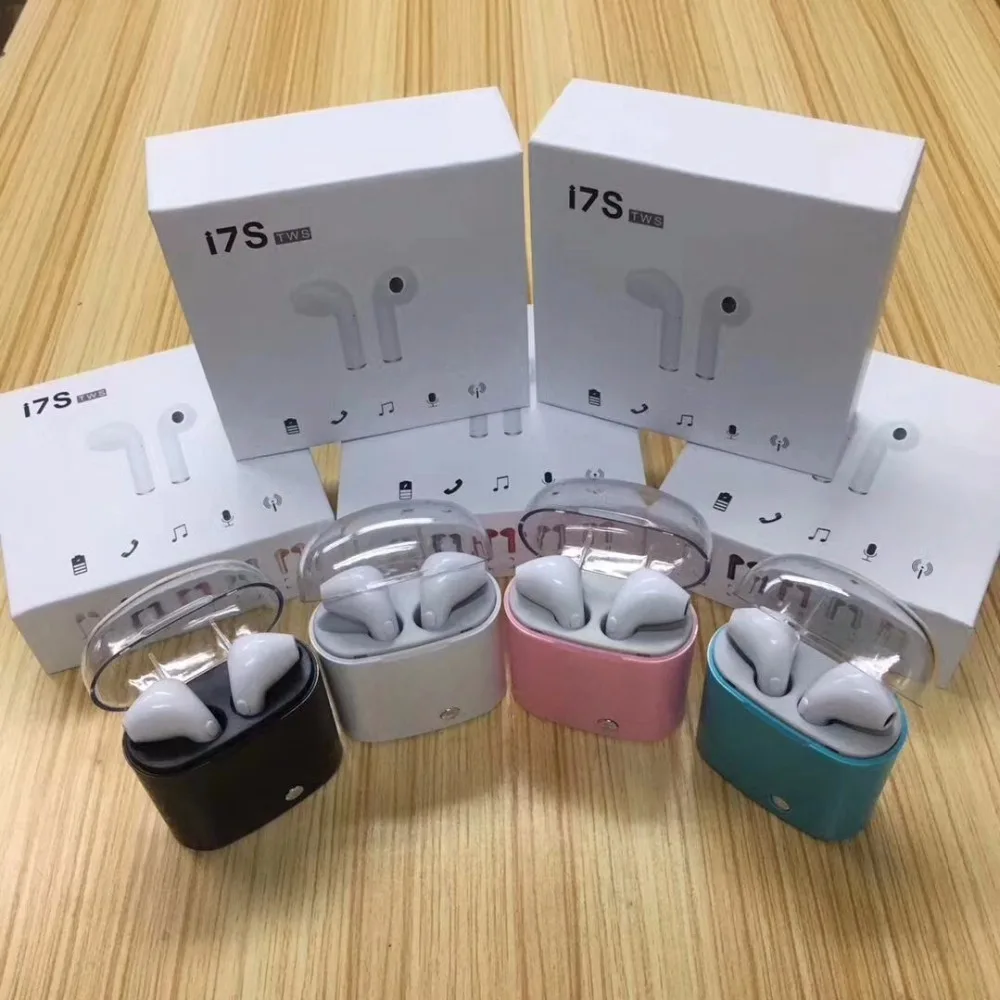 

colorful I7 Twins Mini In-Ear Headphones with charger Music Earphones With Build in Mic Noise Cancelling