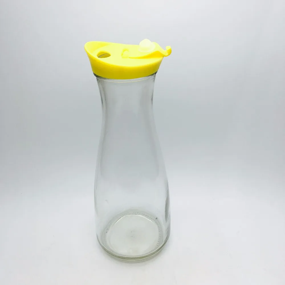 Wholesale 1liter High Capacity 1000ml Glass Milk Bottle Locking Plastic