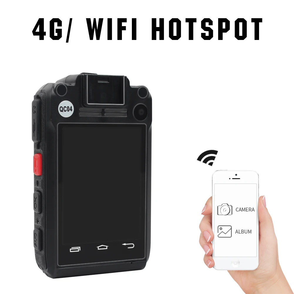 
W8 4G Hot selling Real-time Video Transmission Factory Supplying Remote Control Police Body Worn Camera 