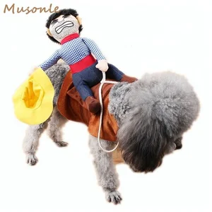 Factory wholesale cosplay costume cowboy dog costumes for pets