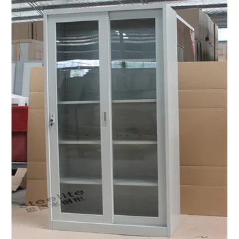 Office Furniture Glass Front Locking Cabinet Glass Display