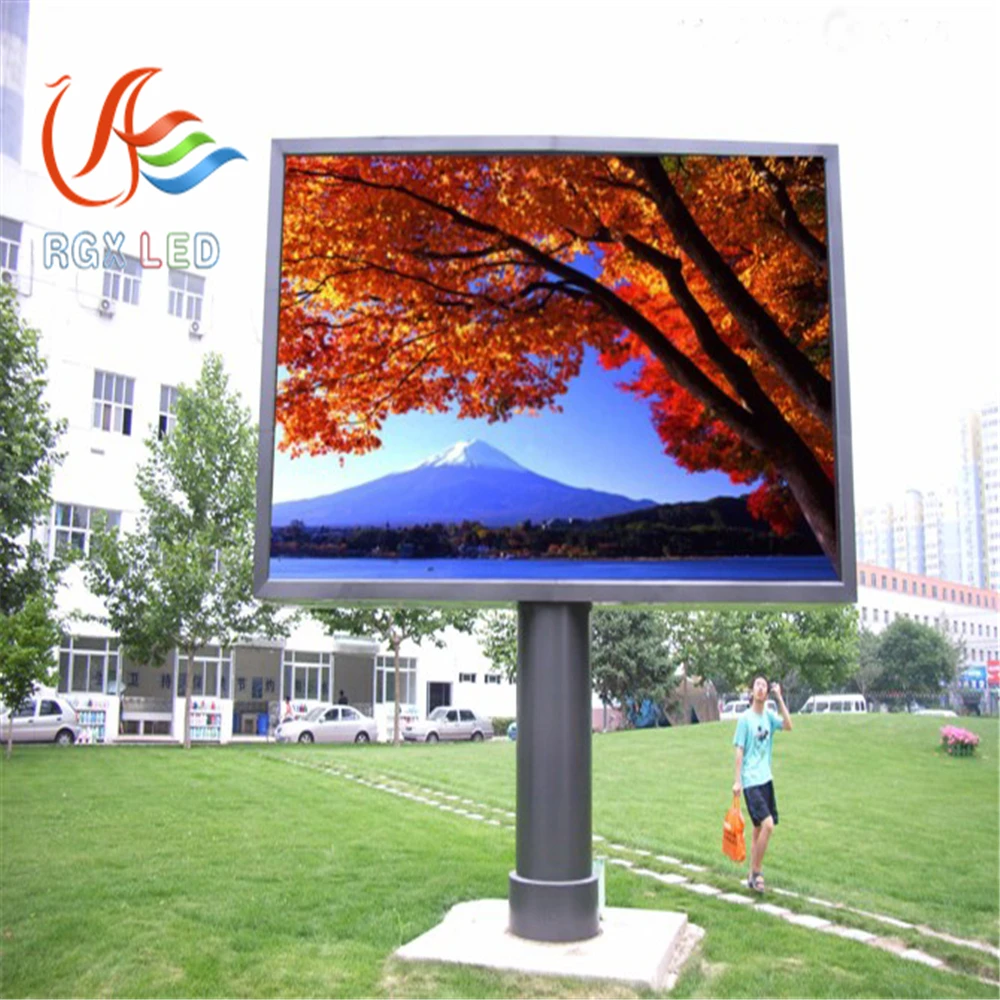 Led Pillar Mounted Stand Display Screen P3 P4 P5 P6 P8 P10 Single Pole