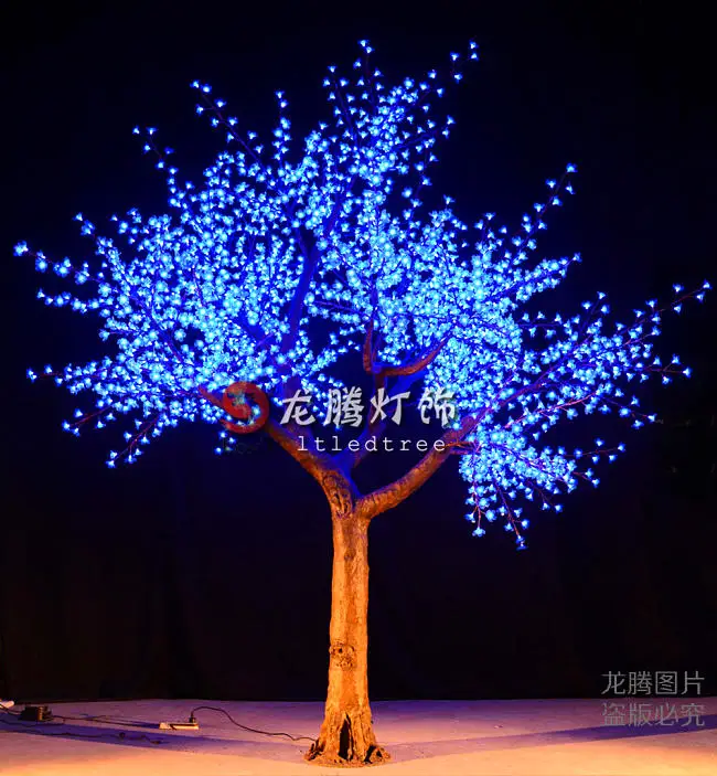 
Waterproof High quality outdoor artificial LED christmas warm white plastic cherry blossom tree 