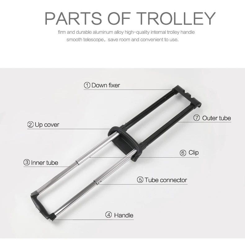 retractable luggage handles parts