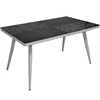 Eco-friend Hot Selling Rectangle Marbled Paper MDF Dining Table