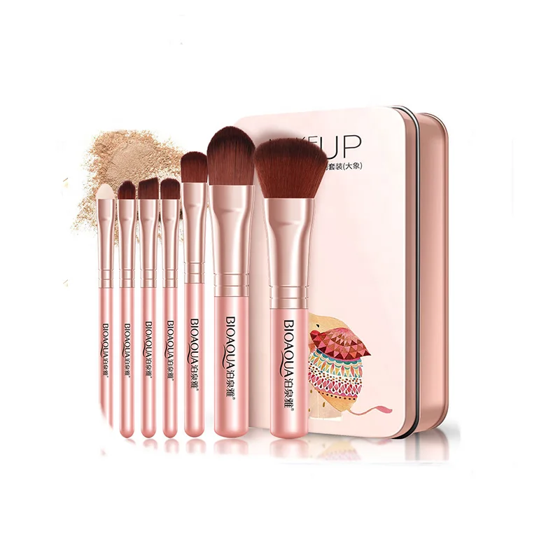 

New design Professional makeup brush 7pc soft synthetic hair with Plastic handle make up brushes set