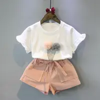 

GX526A Toddler girl wear 1set baby girl T-shirt+shorts pants