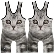 
Fashion Sports Jerseys OEM Sportswear Custom Brand Customized Sublimation Animal Funny cool Lycra Wrestling Singlets 