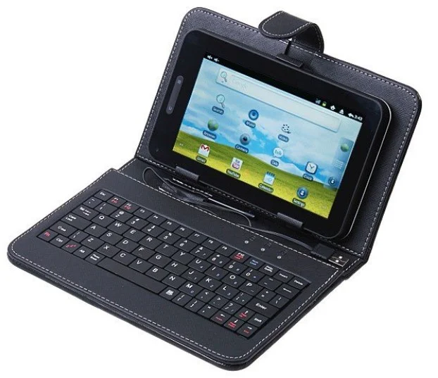 

7 Inch Tablet PC PU Leather Keyboard Laptop 78 Keys Wired USB 2.0 Capacitive Qianrun CN;GUA