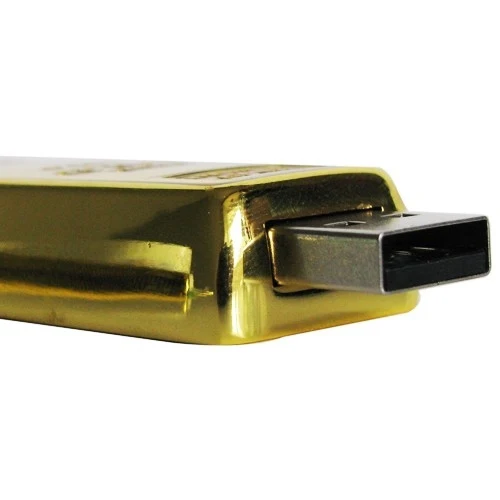 wholesale metal gold bar shaped usb flash drive, custom