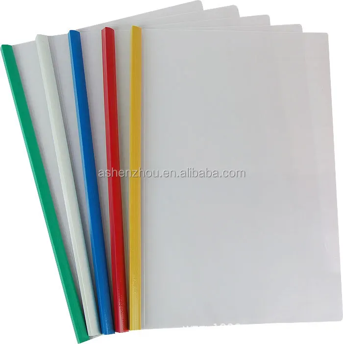 
Promotional cheap custom office stationery supplier report cover slide bar file folder plastic paper binders 