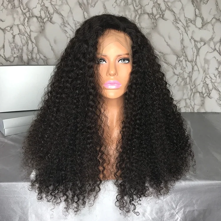 

180% Density Brazilian Hair Kinky Curly Lace Front Wig For Black Women