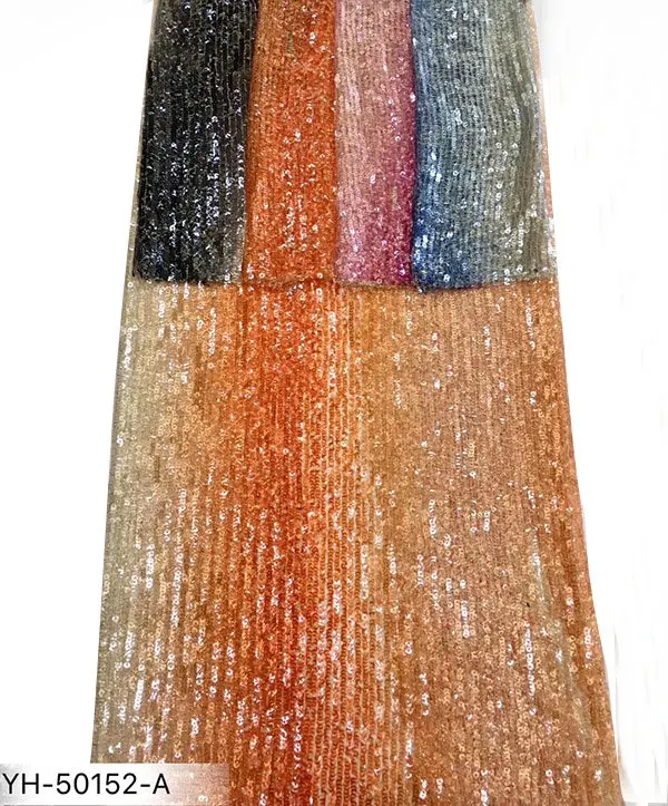 Wholesale Sequin Textile Fabric Beaded Net Lace Trim Sequin Embroidery