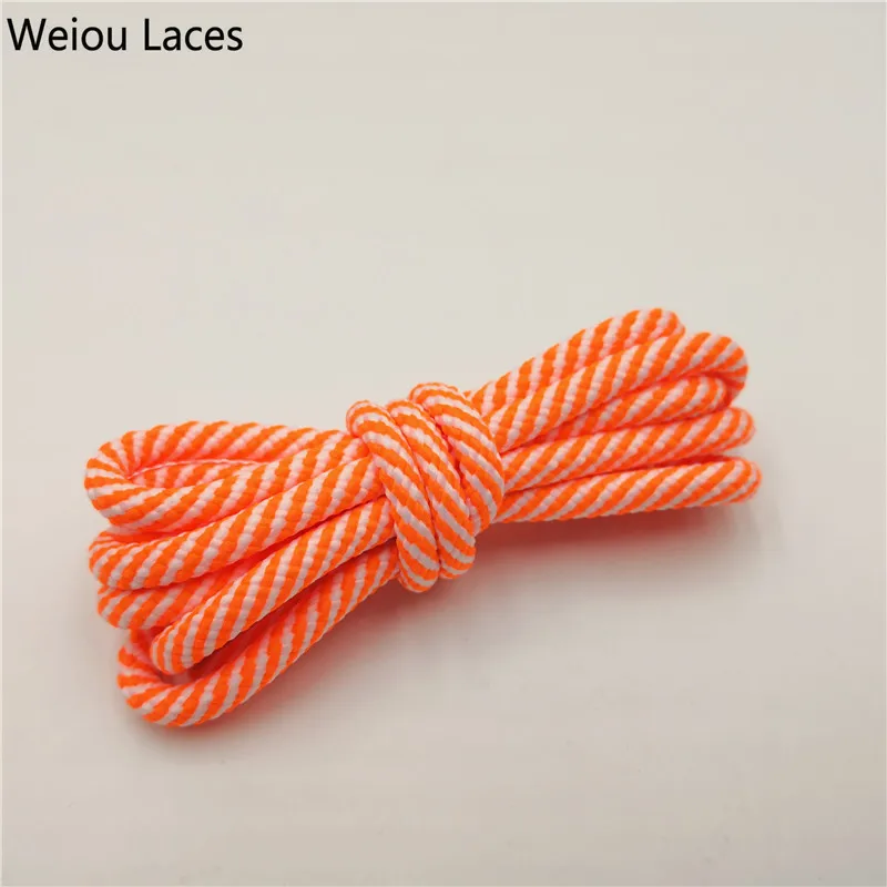 

Weiou Spiral Round Unique Hiking Shoestring Climbing Shoe Lace Two tone Striped Bootlace Support Customized color, 2 color mixed,support customized color