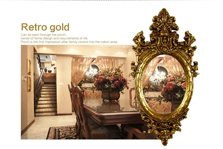 Sri Lanka Wall Mounted Large Oval Mirror Antique Decorative Mirror