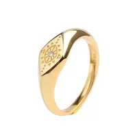 

K146K 18K gold plated 925 Sterling silver open gold ring for girls