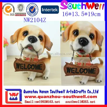 resin dog statues life size