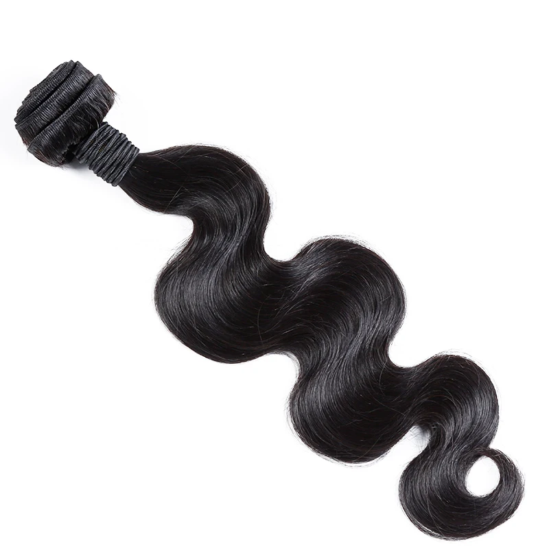 

Wholesale Hot Selling Silky 100% Unprocessed Double Drawn Hair Brazilian Hair Body Wave Hair, Natural black color