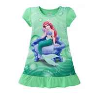 

summer girls dresses Elsa Anna Mermaid Sofia kids pajamas polyester nightgowns sleepwear clothes 3 4 5 6 7 8 9 years