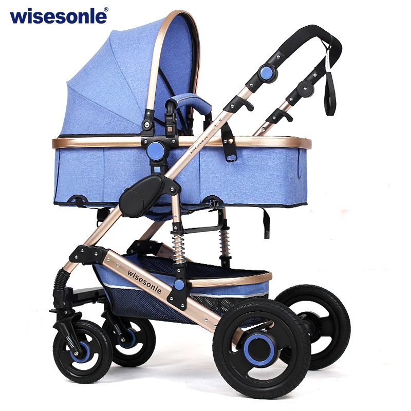 
2018 Wholes Luxury Multifunctional Baby Stroller 2 in 1 Good Pram Cheap Baby Carriage Pushchair High Landscape Baby Buggy 2 in 1 