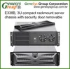 E338B , 3U black ATX enterprise server chassis,rackmount server chassis