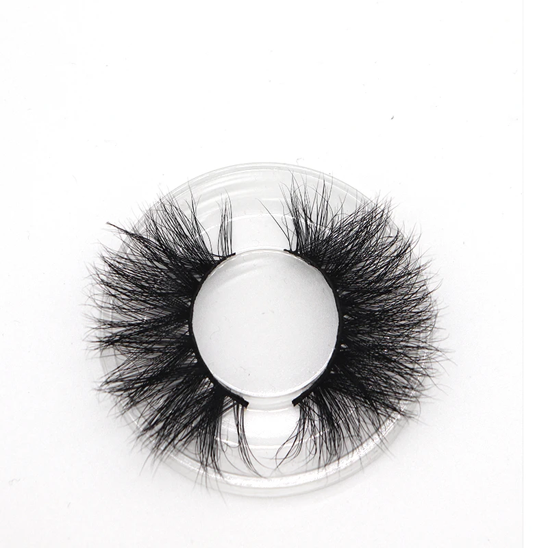 

3D Faux Mink Eyelashes 25 mm Mink Lashes Custom Eyelash Packaging, Natural black