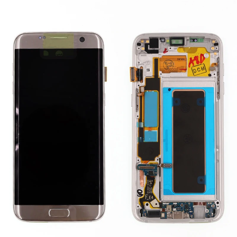 

Yezone LCD Display Touch Screen For Samsung Galaxy S7 Edge G935A G935V G935P G935T G935F LCD S7edge Digitizer With Frame, Blue white gold black silver