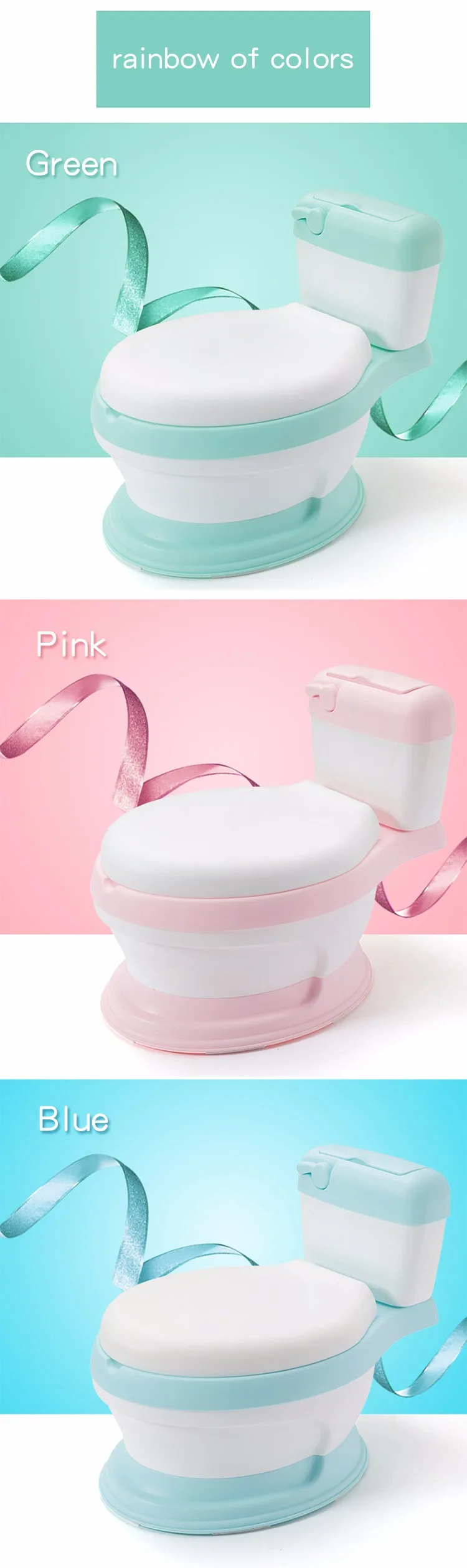 Latest Simulation Baby Plastic Toilet Potty Training Seat With Cover