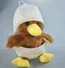 Personalized toys 2018 plush stuffed brown duck with PV material in beige easter egg for kids gift