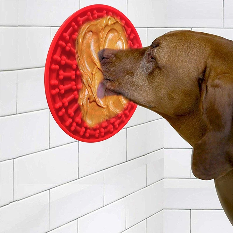 FDA Silicone Dog Lick Pad Easy Shower Silicone Dog Washing Distraction Device