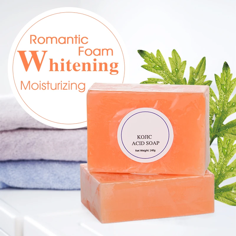 

Wholesale Whitening Deep Cleansing Lightening Pure Kojic Acid Soap, Orange, or customized