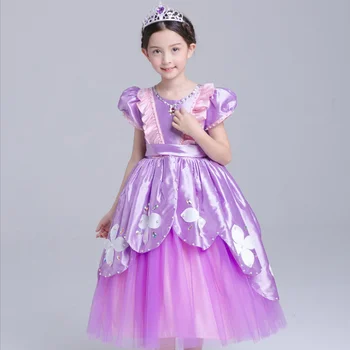 卸売最新子供服プリンセスソフィア紫色子供ドレス , Buy 子供パーティードレス、プリンセスソフィアドレス、ハロウィーン子供ドレス Product on Alibaba.com