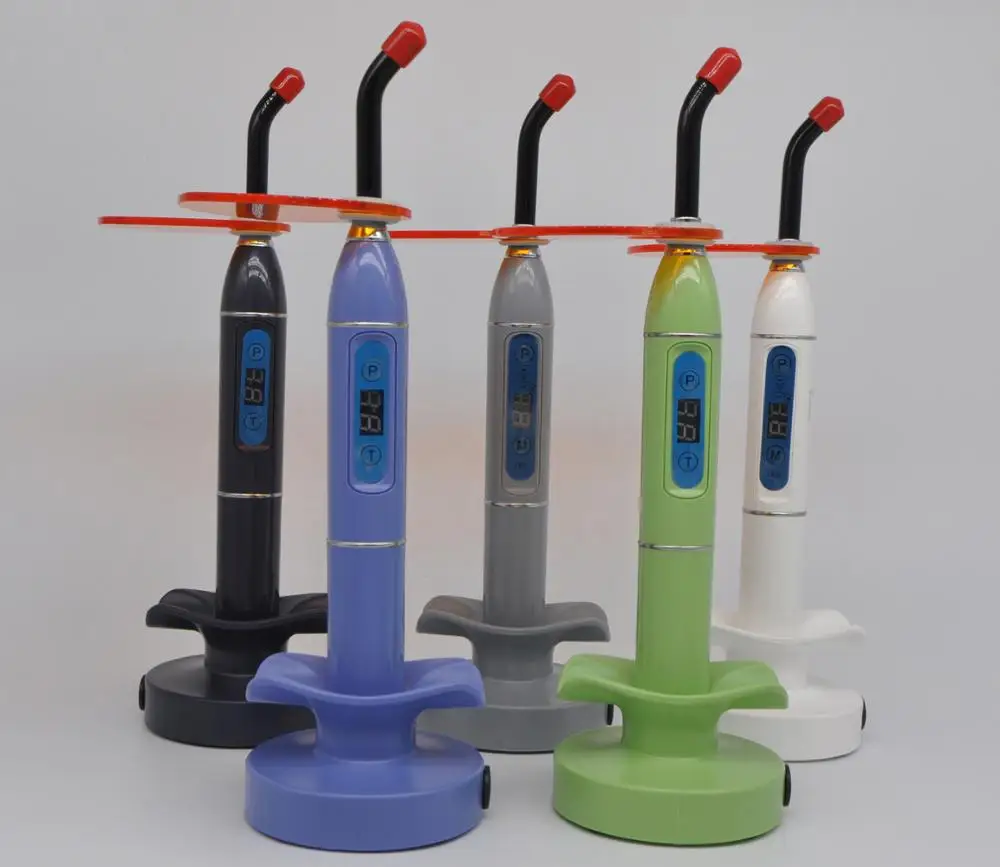 Dental Led Curing Light 1500mw Lamp / Wireless Rainbow Led Curing Lihgt