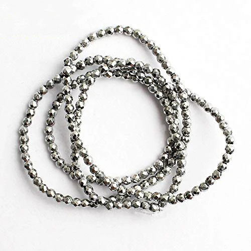 

Wholesale AA Grade 2mm Round Brilliant Cut Shiny Faceted Beads Natural Hematite Gemstone Loose Beads, Picture shows
