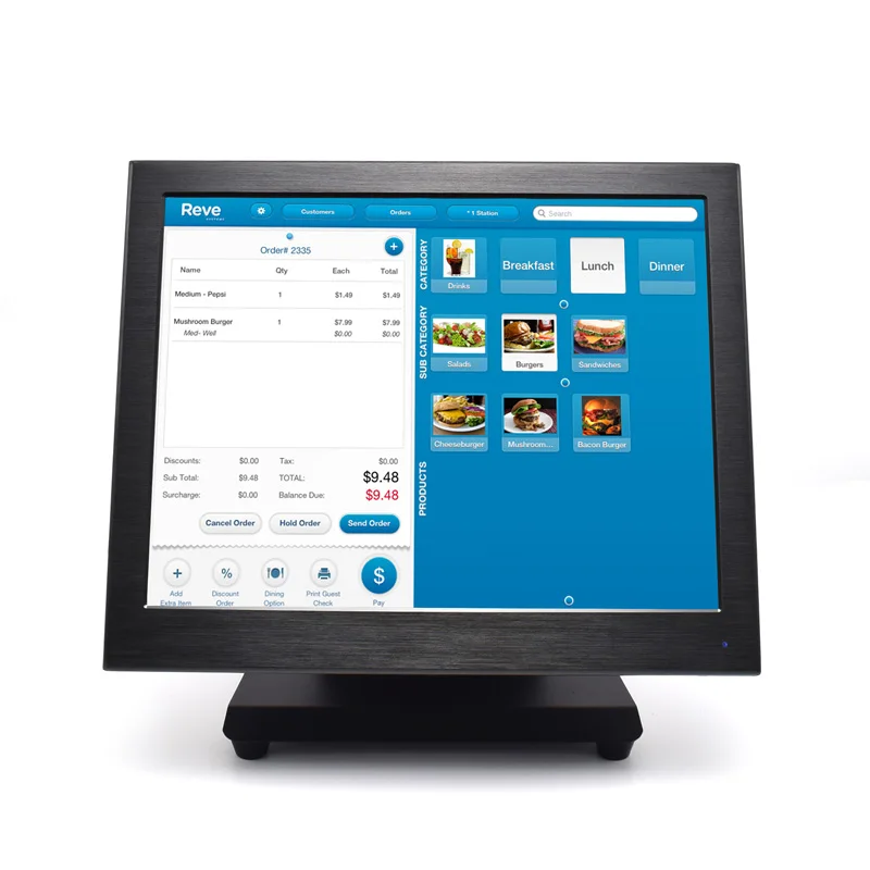 Touchscreen Pos System 15 Inch Pos Machine Fast Windows Restaurant Pos