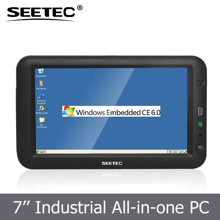 

Touchscreen 7 WIN CE 6.0 Linux CPU 667MHZ Memory 256MB Mini USB 2.0 USB Host 1.1 Lan Port RJ45 RS232 pc all in one