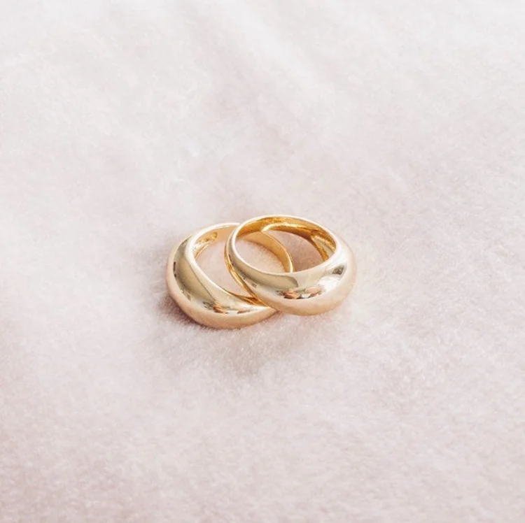 Skinny Gold Ring Designs For Female Unique Chunky Signet Ring